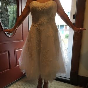 David’s Bridal White Designer Wedding Dress